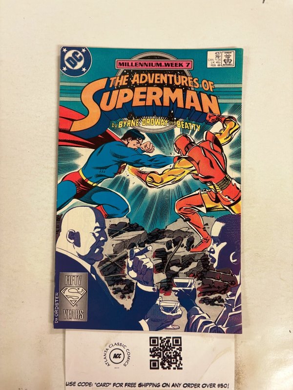 The Adventures of Superman #437 (DC Comics), raw comic book in NM condition — front cover