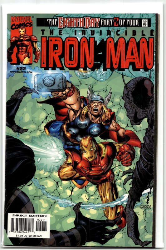 Iron Man #22 (Marvel Comics, 1999), raw, ungraded comic book — front cover