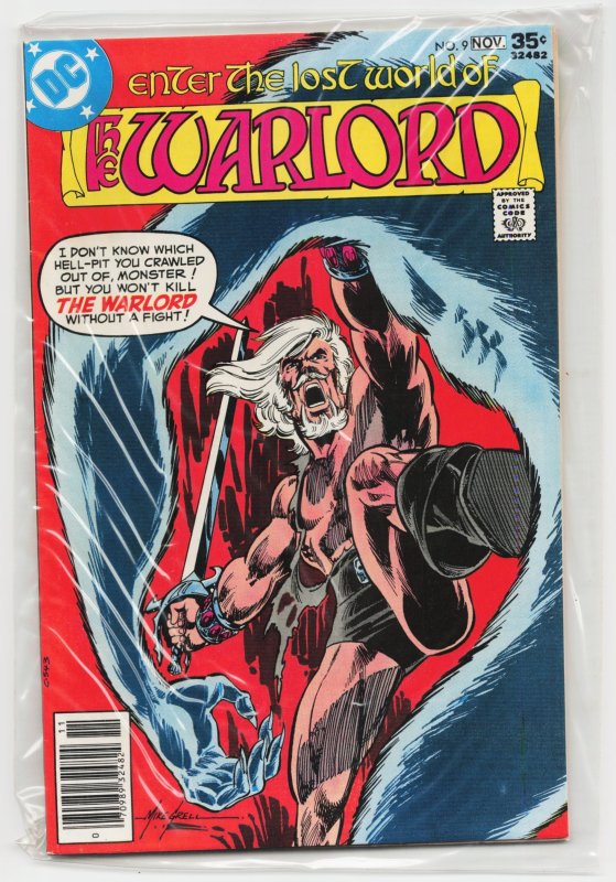 Warlord #9 (DC Comics, 1977), raw, ungraded comic book — front cover