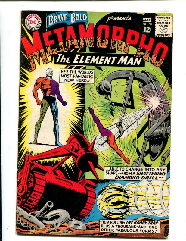 The Brave and the Bold #58 (DC Comics, 1965), raw comic book in 3.5 condition — front cover