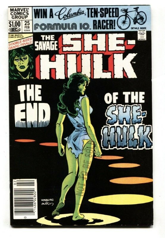 Savage She-Hulk #25 (Marvel Comics, 1981), raw, ungraded comic book — front cover