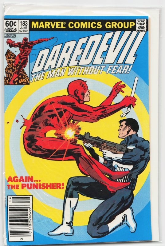 Daredevil #183 (Marvel Comics, 1982), raw, ungraded comic book — front cover
