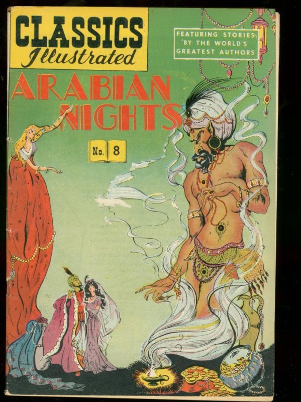 Classic Comics #8 (Gilberton, 1943), raw comic book in FN/VF condition — front cover