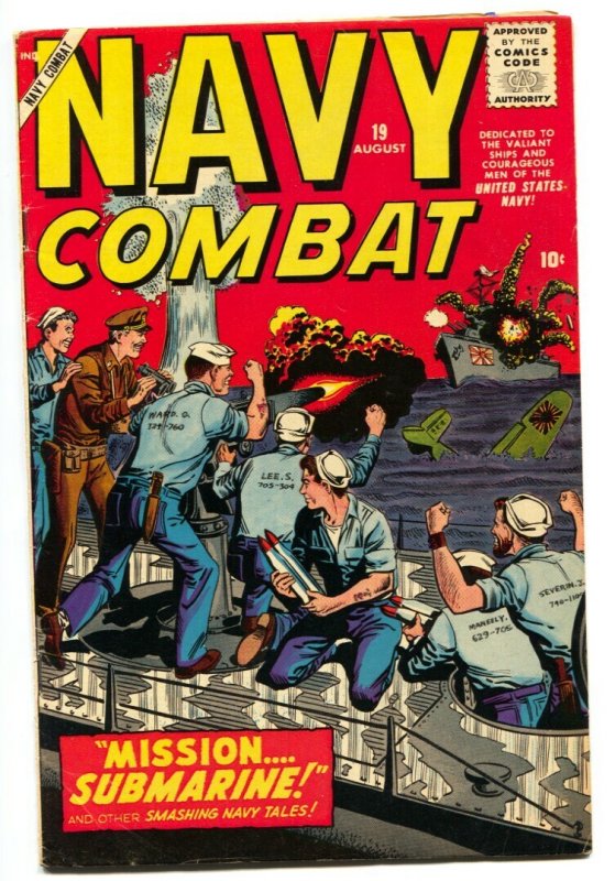 Navy Combat #19 - 1958 - Atlas - FN - Comic Book (Atlas Comics, 1958), raw comic book in FN condition — front cover
