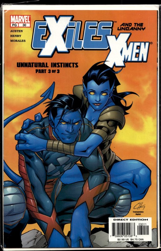 Exiles #30 (2003), raw, ungraded comic book — front cover