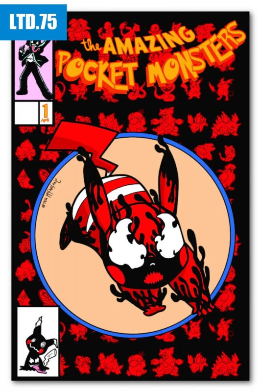 Amazing Pocket Monsters Carnagized Pikachu Pokemon Matthew Waite W/numbered COA., raw, ungraded comic book — front cover