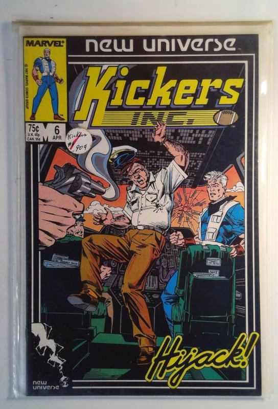 1987 Kickers, Inc #6 (Marvel Comics, 1987), raw comic book in VF/NM 9.0 condition — front cover