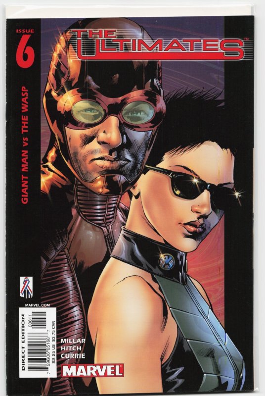 The Ultimates #6 (Marvel Comics, 2002), raw, ungraded comic book — front cover
