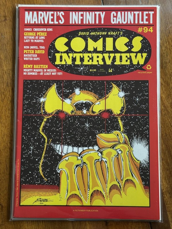 Comics Interview #94 (1991), raw comic book in FN/VF 7.0 condition — front cover