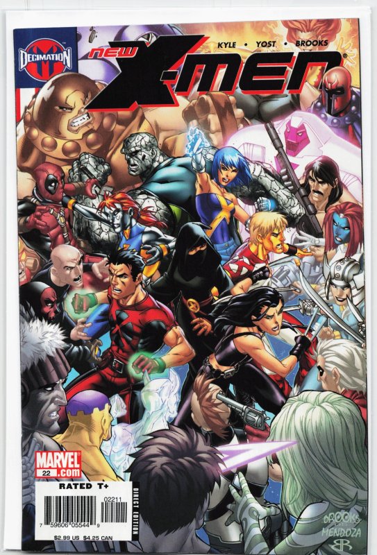 New X-Men #22 (Marvel Comics, 2006), raw, ungraded comic book — front cover