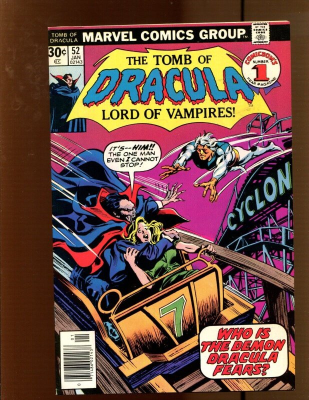 Tomb of Dracula #52 (Marvel Comics, 1977), raw comic book in 8.0 condition — front cover