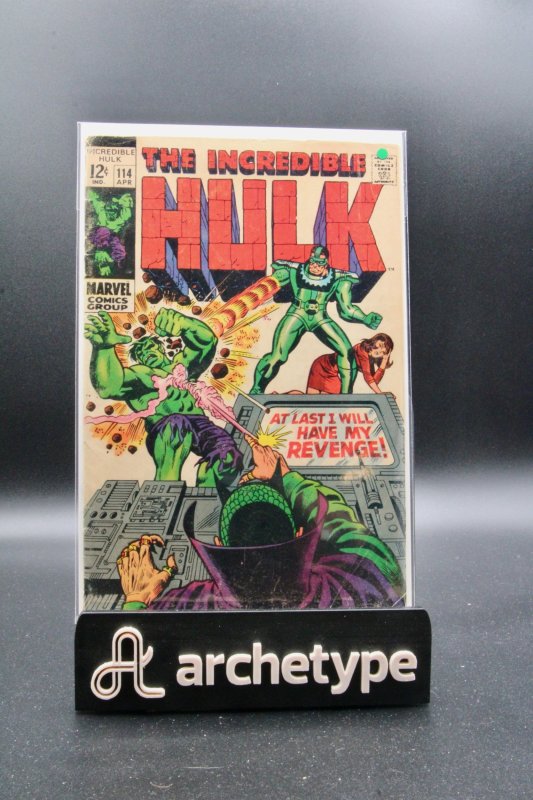 The Incredible Hulk #114 (Marvel Comics, 1969), raw, ungraded comic book — front cover