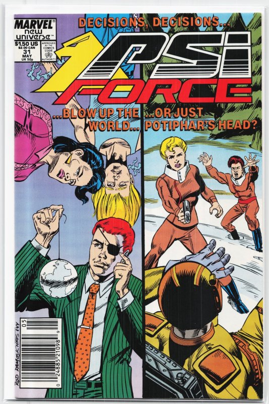 Psi-Force #31 (Marvel Comics, 1989), raw, ungraded comic book — front cover