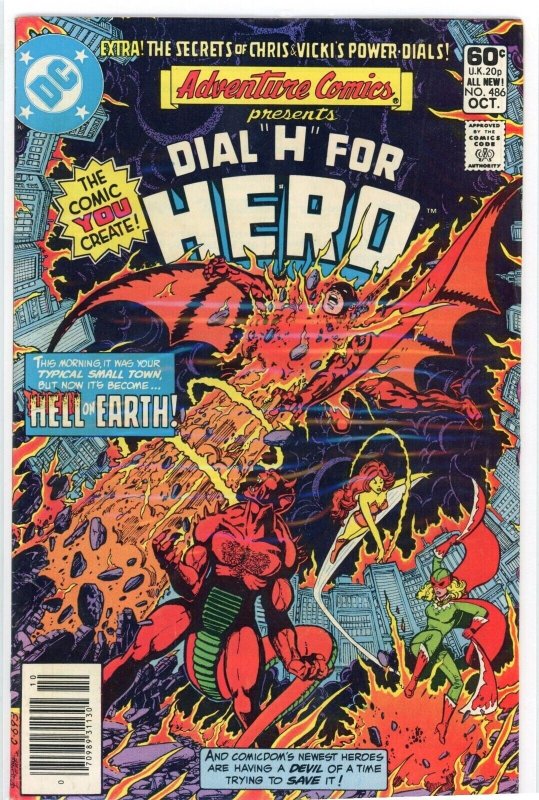 Adventure Comics #486 (DC Comics, 1981), raw comic book in VF+ 8.5 condition — front cover