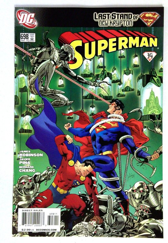 Superman #698 (DC Comics, 2010), raw comic book in NM- condition — front cover