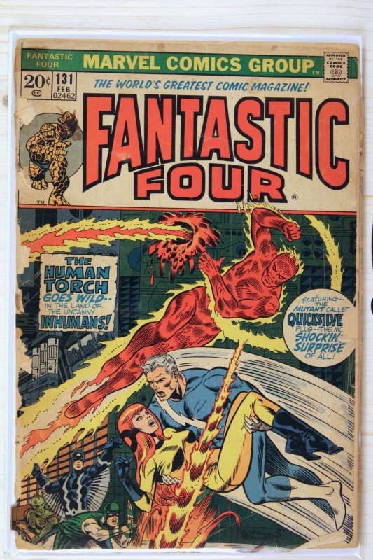 Fantastic Four #131 (Marvel Comics, 1973), raw comic book in GD 2.0 condition — front cover