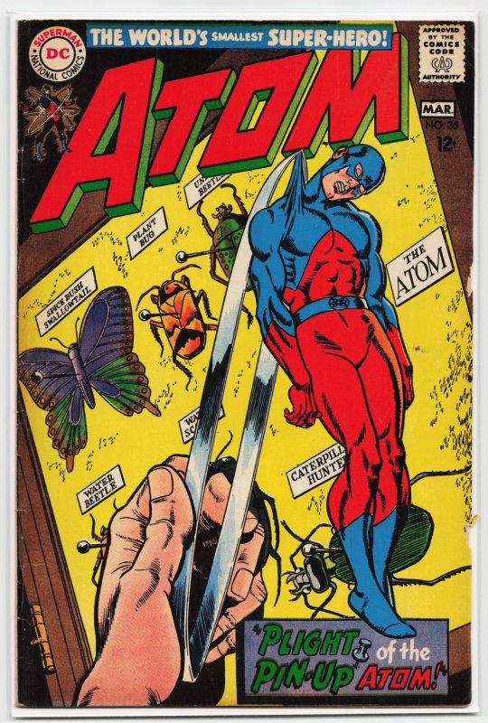 The Atom #35 (DC Comics, 1968), raw, ungraded comic book — front cover