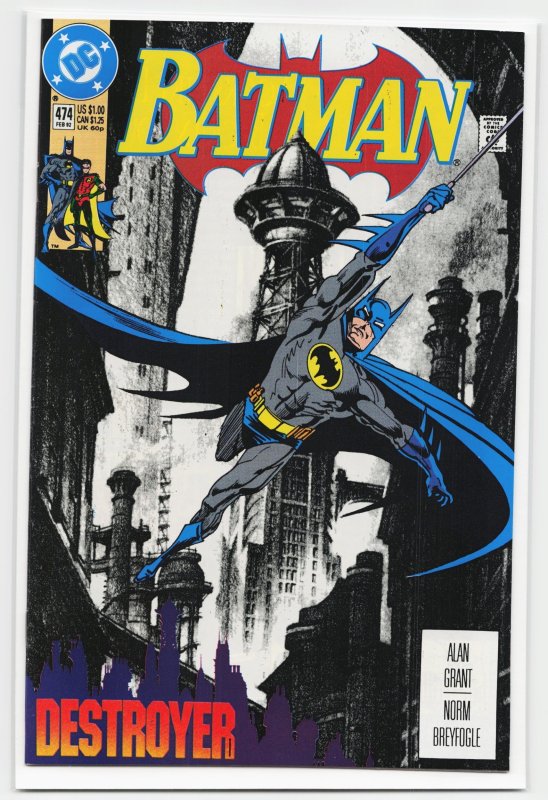 Batman #474 (DC Comics, 1992), raw, ungraded comic book — front cover