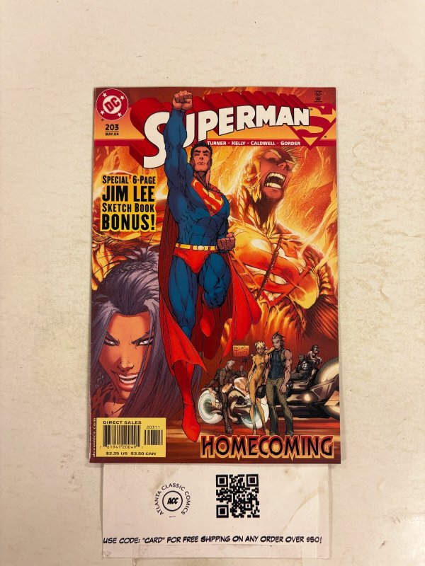 Superman #203 (DC Comics, 1968), raw comic book in NM condition — front cover