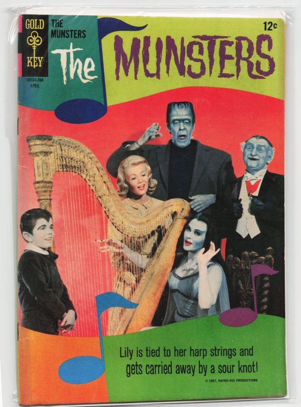 The Munsters #12 (Gold Key Comics, 1967), raw, ungraded comic book — front cover