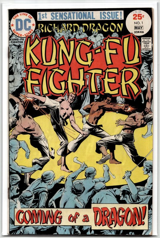 Richard Dragon, Kung Fu Fighter #1 (1975), raw, ungraded comic book — front cover