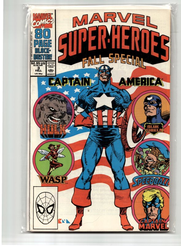 Marvel Super-Heroes #3 (Marvel Comics, 1990), raw, ungraded comic book — front cover