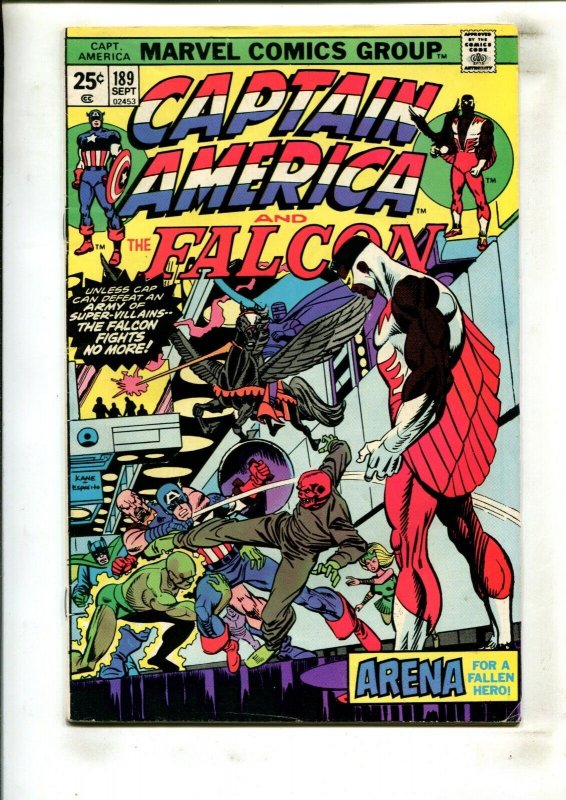 Captain America #189 (Marvel Comics, 1975), raw comic book in 6.5 condition — front cover