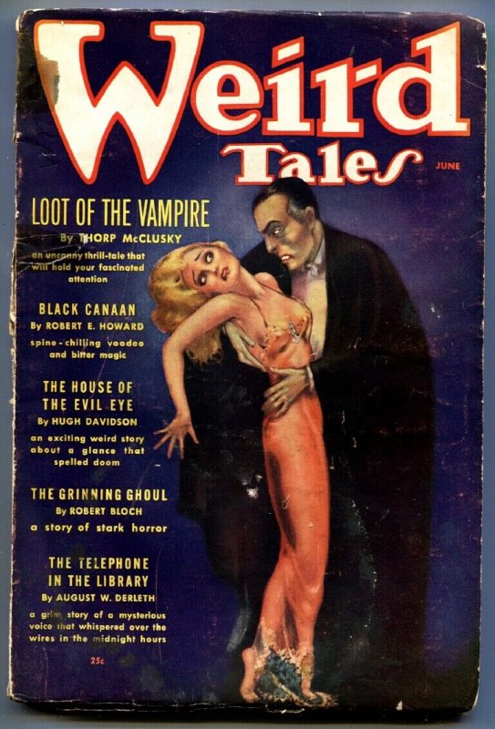 Weird Tales-6/1936-pulp Fiction-spicy Good Girl Art-Brundage-Derleth-Howard g (Popular Fiction Publishing Company, 1936), raw, ungraded comic book — front cover