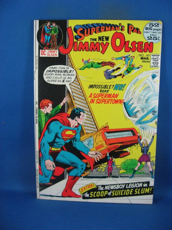Superman Pal Jimmy Olsen #147 (DC Comics, 1972), raw comic book in VF condition — front cover