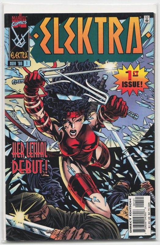 Elektra #1 (Marvel Comics, 1996), raw, ungraded comic book — front cover