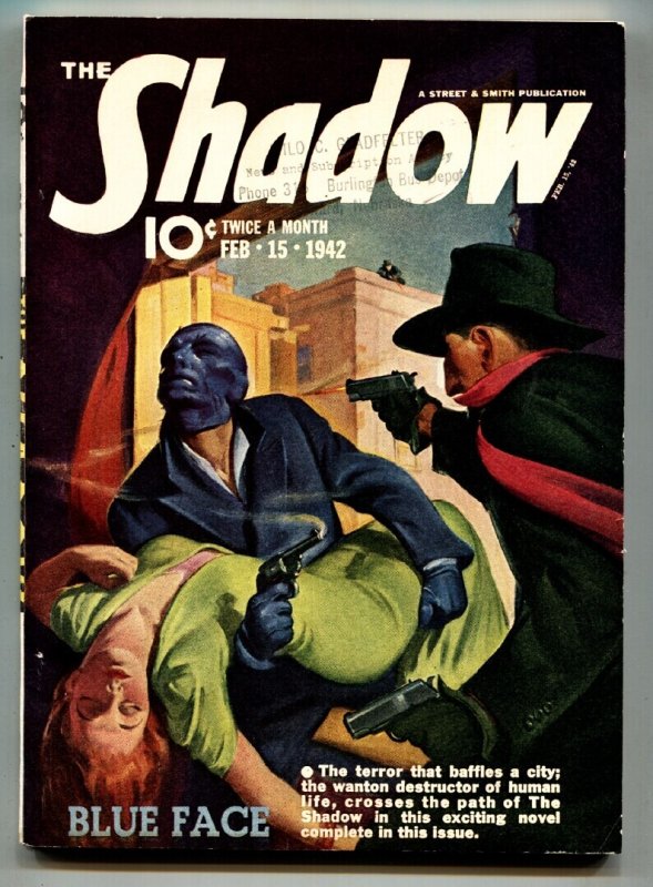 Pulp: Shadow 1942 FEB 15-high Grade- Street AND Smith-Rare Pulp VF (1942), raw, ungraded comic book — front cover