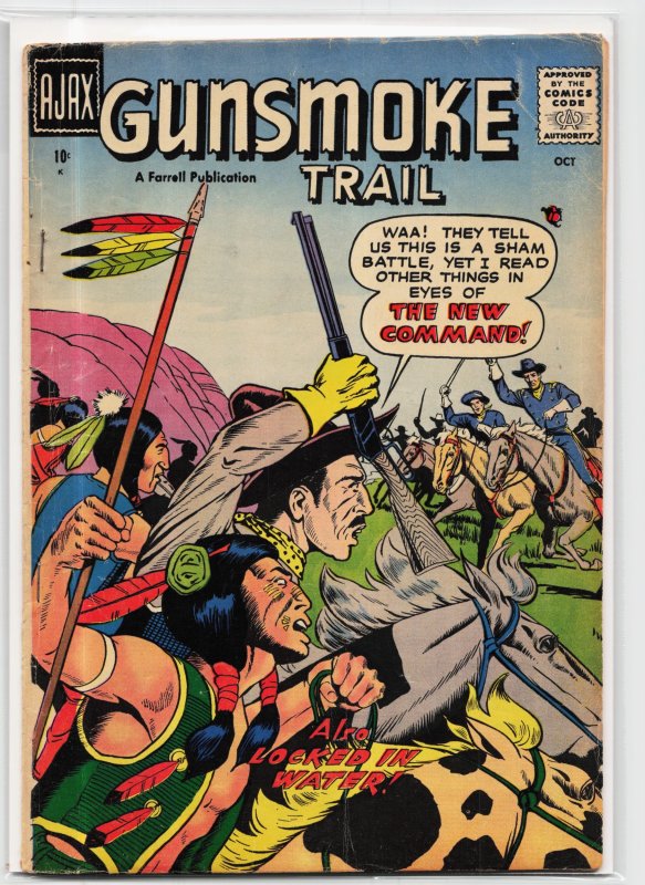 Gunsmoke Trail #3 (1957), raw, ungraded comic book — front cover