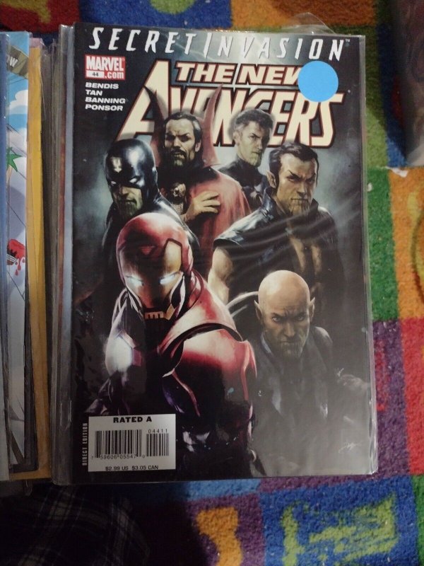 New Avengers #44 (Marvel Comics, 2008), raw, ungraded comic book — front cover