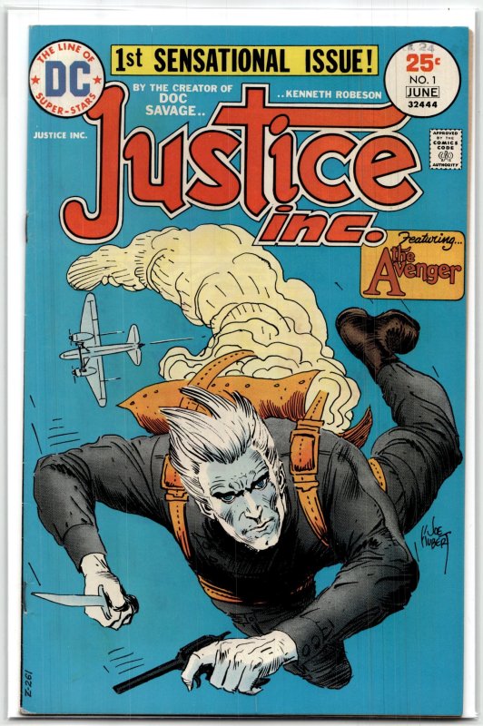 Justice, Inc #1 (1975), raw, ungraded comic book — front cover
