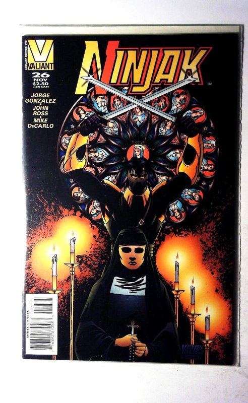 Ninjak #26 (Valiant Comics, 1995), raw, ungraded comic book — front cover