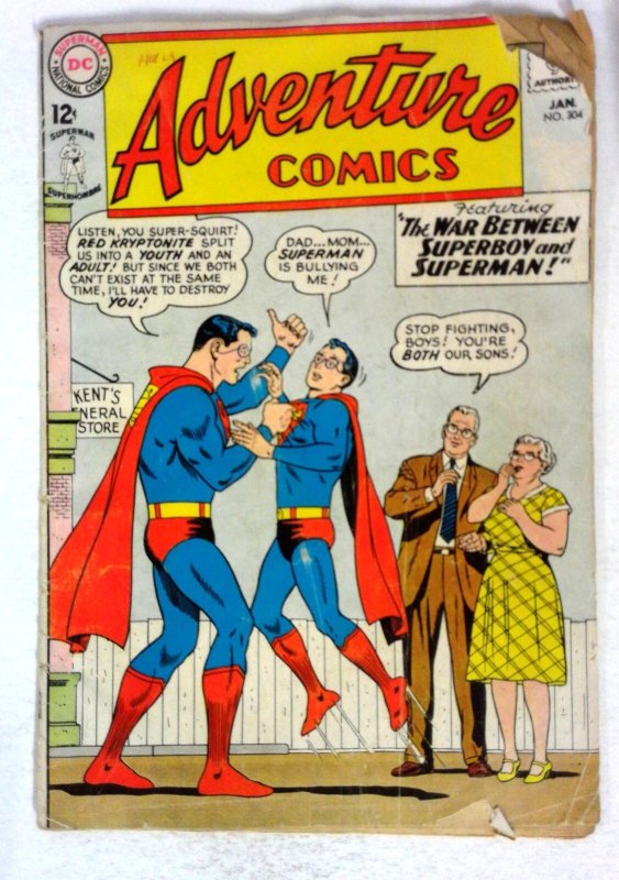Adventure Comics #304 (DC Comics, 1963), raw, ungraded comic book — front cover