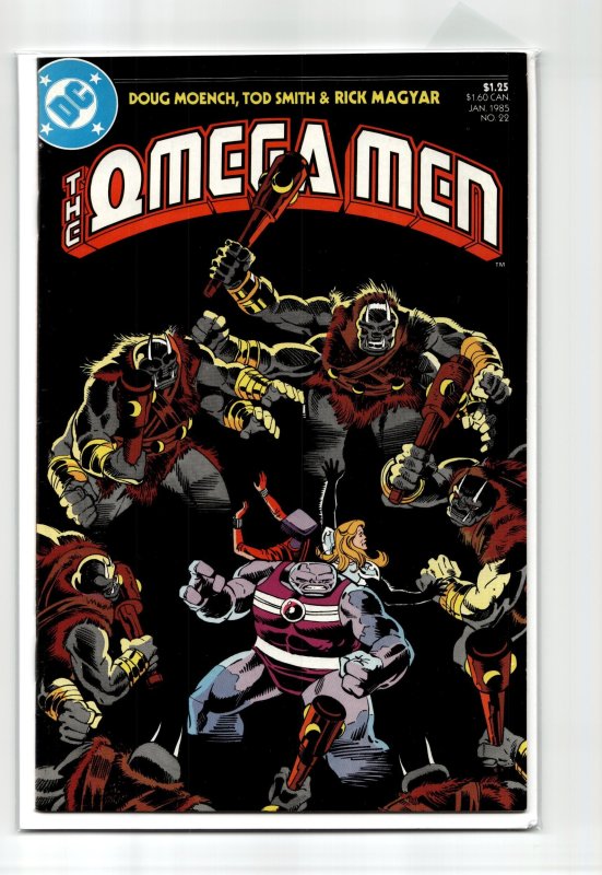 The Omega Men #22 (DC Comics, 1985), raw, ungraded comic book — front cover