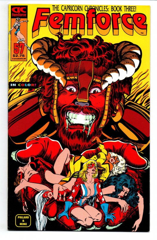 Femforce #57 (1992), raw comic book in VF condition — front cover