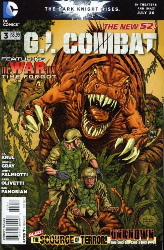 GI Combat #3 (DC Comics, 2012), raw, ungraded comic book — front cover