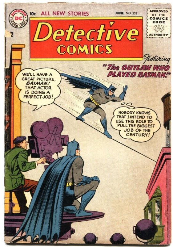 Detective #232 (DC Comics), raw, ungraded comic book — front cover