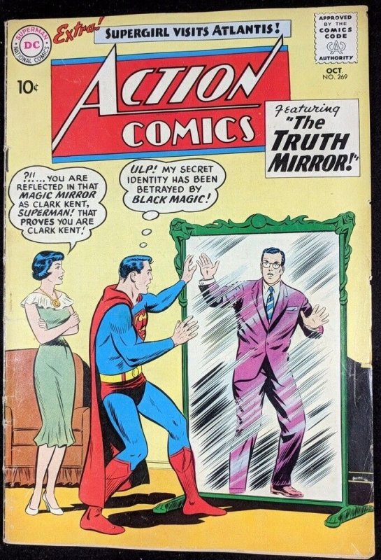 Action Comics #269 (DC Comics, 1938), raw comic book in VG- 3.5 condition — front cover