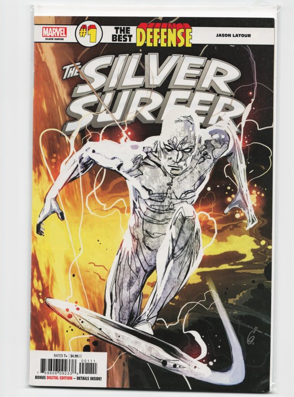 Silver Surfer: The Best Defense (2019) Silver Surfer (Marvel Comics, 2019), raw, ungraded comic book — front cover
