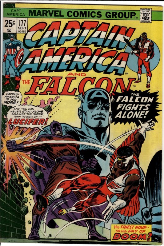Captain America #177 (Marvel Comics, 1974), raw, ungraded comic book — front cover