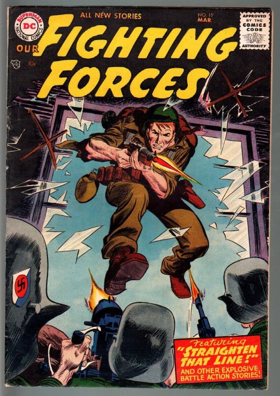 Our Fighting Forces #19 (DC Comics, 1957), raw, ungraded comic book — front cover