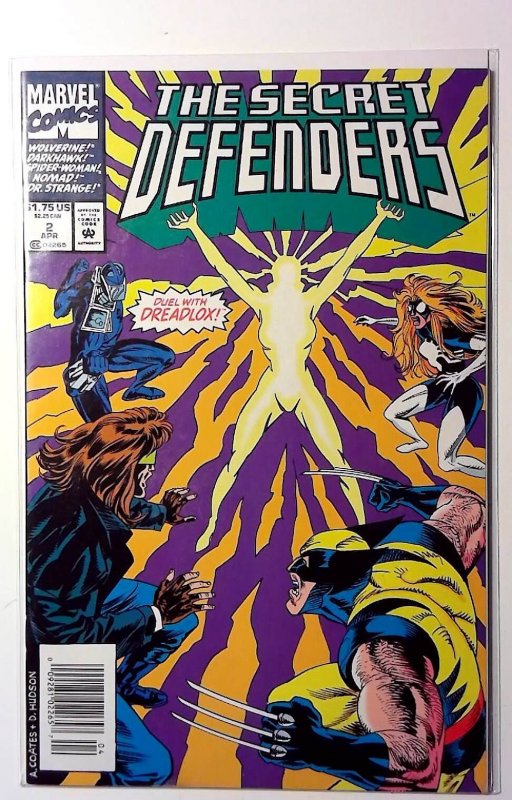 Secret Defenders #2 (Marvel Comics, 1993), raw, ungraded comic book — front cover