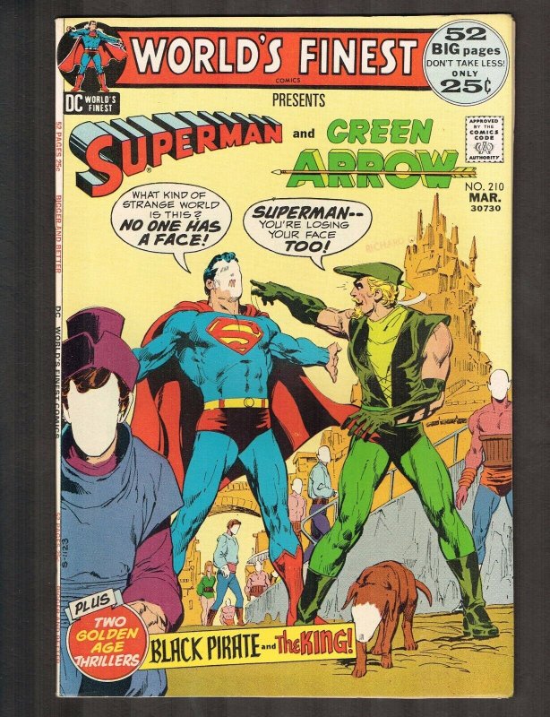 World's Finest #210 (DC Comics, 1972), raw comic book in 9.0 condition — front cover