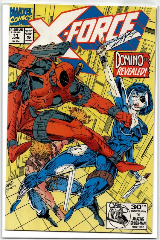 X-Force #11 (Marvel Comics, 1992), raw, ungraded comic book — front cover