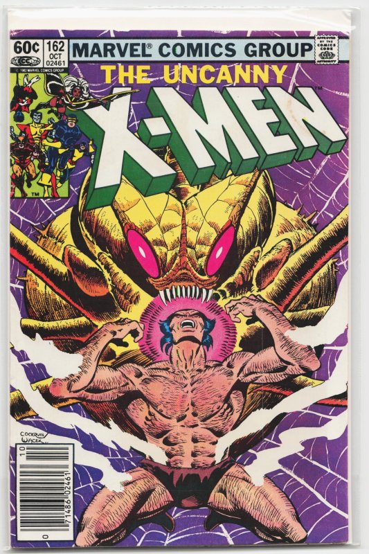 The Uncanny X-Men #162 (Marvel Comics, 1982), raw, ungraded comic book — front cover