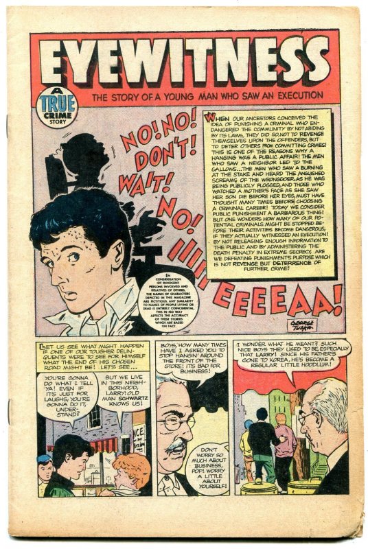 Crime Does Not Pay #139 (Lev Gleason Publications, 1954), raw, ungraded comic book — front cover