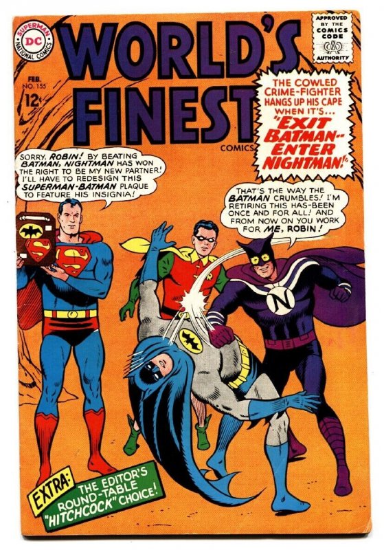 Worlds Finest #155 (DC Comics, 1965), raw, ungraded comic book — front cover